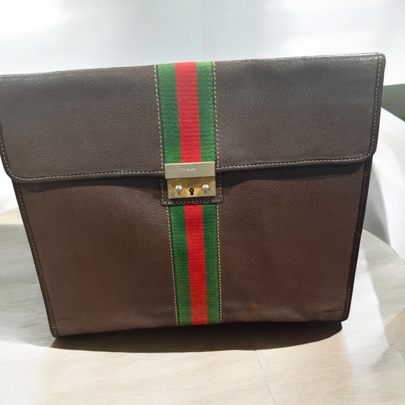 Gucci Brown Leather Men's Bag - Picture 3 of 10